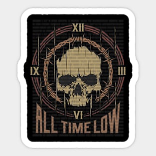 All Time Low Vintage Skull Sticker